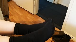 My Slave Licking Sock Lint from my Toes