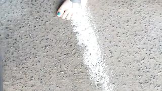 Pedal Pumping with my Dirty Bare Feet