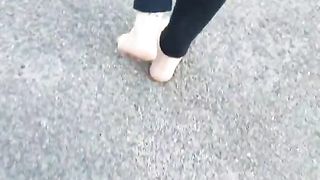 Pedal Pumping with my Dirty Bare Feet