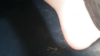 Pedal Pumping with my Dirty Bare Feet