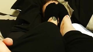 Sock Smothering my Foot with my Stinky Work Socks