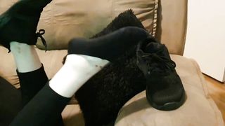 Sweaty Socks Removal with Foot Prints on my Mirror