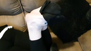 Sweaty Socks Removal with Foot Prints on my Mirror