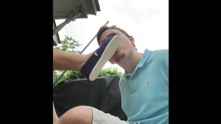 Lick her Stinky Toms and Feet Clean