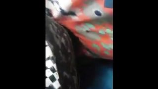 She had no problem to feel dat woody on her arse