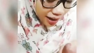 SandpDecent - Tudung Virgin Uni Student Nerd Cum on Face 2
