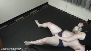 Goddess Anat toys with a giant man