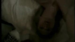 Blonde girl fucked while other guy puts his dick in her face