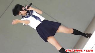 Cute Japanese Students Dance