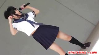 Cute Japanese Students Dance