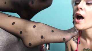 Miss Tiffany - stocking foot gagging