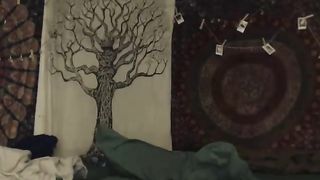 BBW with hairy ass and pussy plays on webcam