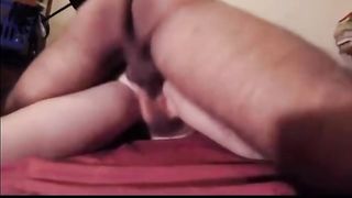 Hairy amateur girl helps me cum