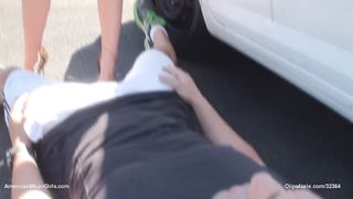 Public housewife foot humiliation