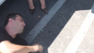 Public housewife foot humiliation