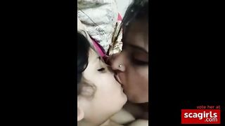 Homemade Real Indian Lesbians Kissing & Licking Pussy