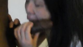 Chinese girl loves to suck a BBC