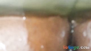 wet black pussy squirting