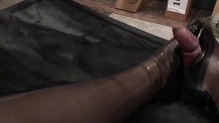 Mistress playing with his small penis