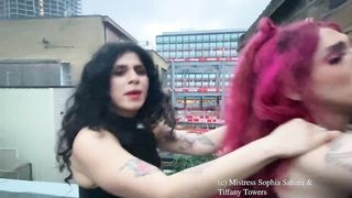 Mistress Sophia Sahara pegging her sissy