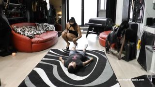 Mistress Gaia lesbian tickle session