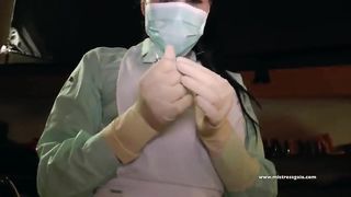 Mistress Gaia gives the injection and check the patient