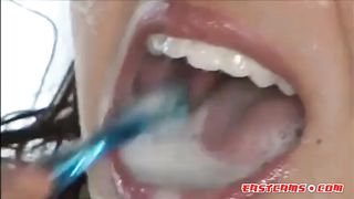 asian with dried cum on face cumbrush