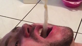 A condom filled with Alpha cum