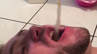 A condom filled with Alpha cum