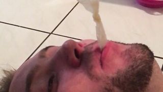 A condom filled with Alpha cum