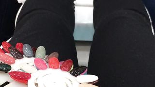 Getting a footscrub massage