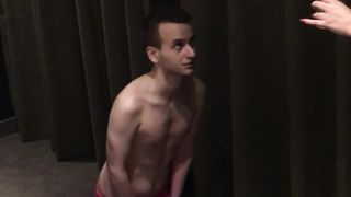 His first time being kicked in the balls