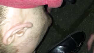 Kneel and lick My dirty soles in public bitch