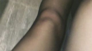 The pink slut loves to lie under My feet