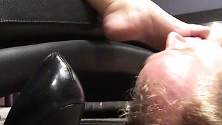 Work that tongue and clean every inch of my soft soles servant