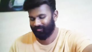 Three slaves massaging indian mistress