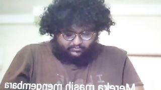 Three slaves massaging indian mistress