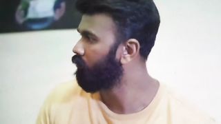 Three slaves massaging indian mistress