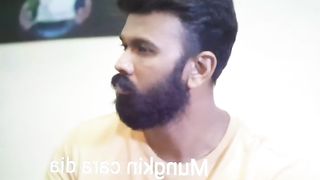 Three slaves massaging indian mistress