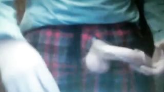 dad in shorts with hung mushroom head cock on cam