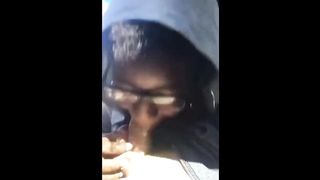 Black girl suck her white boyfriend in car