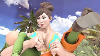 tall woman bearhug little man