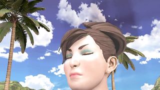 tall woman bearhug little man