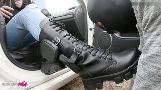 Foot Goddess Mia - Stop that car slut - part 1
