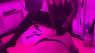 Mistress Damazonia pegging slave