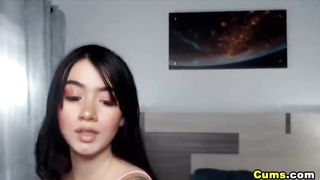 Cute Brunette Teen Dildos Her Hole