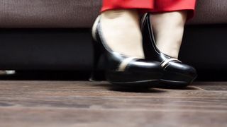 Mistress Shows her Legs in Shoes and Nylon Socks