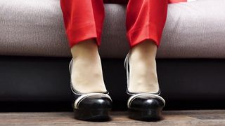 Mistress Shows her Legs in Shoes and Nylon Socks