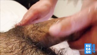 Busty girl giving hubby a good time.