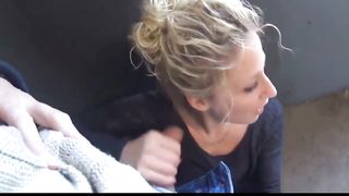 Nasty girl need to walk in public with face full of cum